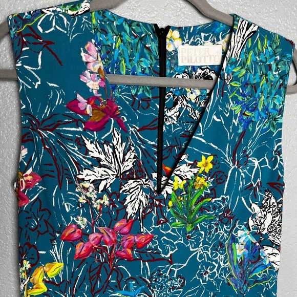 PETER PILOTTO Multicolor Floral Print Shift Dress - Picture 3 of 4
